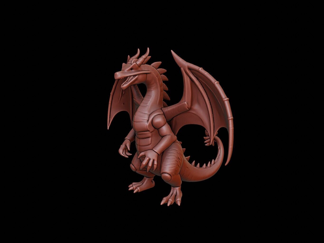 Ghidorah Figure 3D print model_2