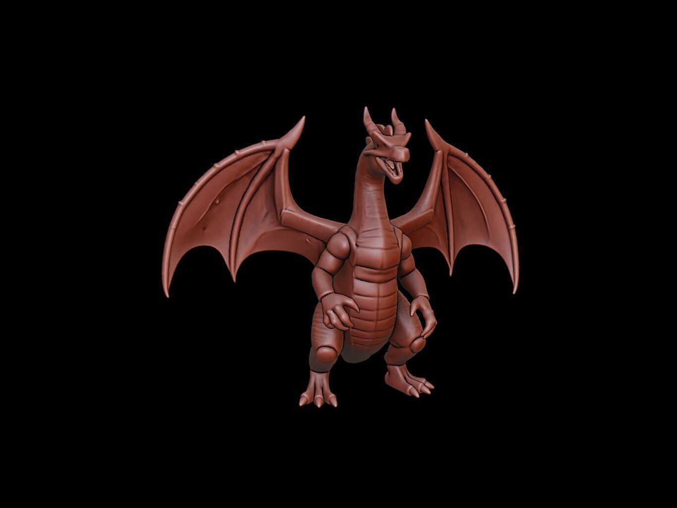 Ghidorah Figure 3D print model_1