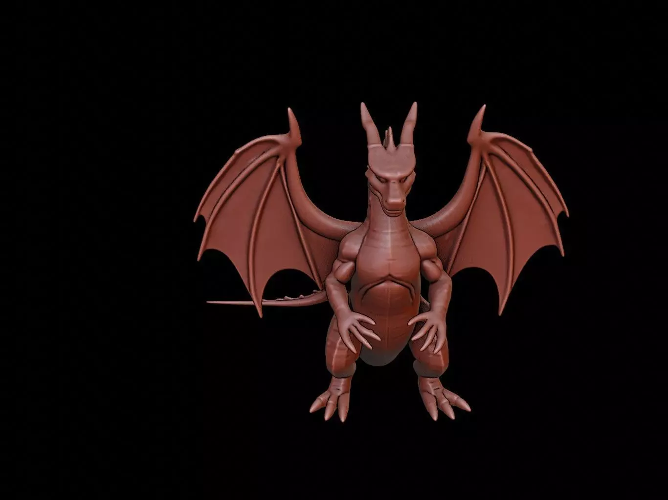 Ghidorah Figure 3D print model_0