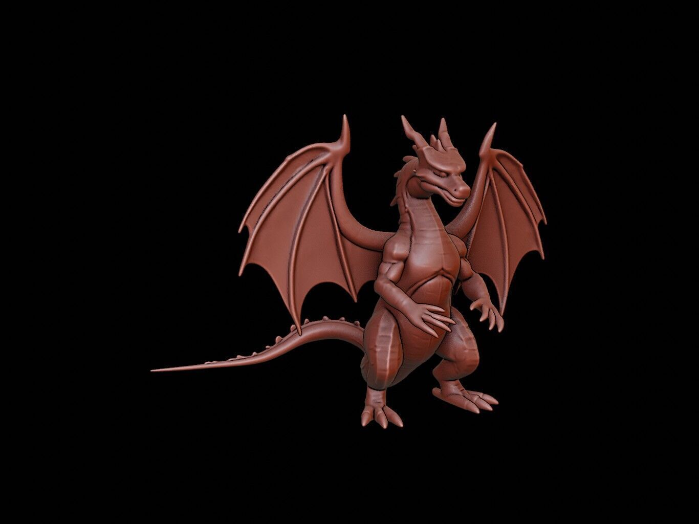 Ghidorah Figure 3D print model_1
