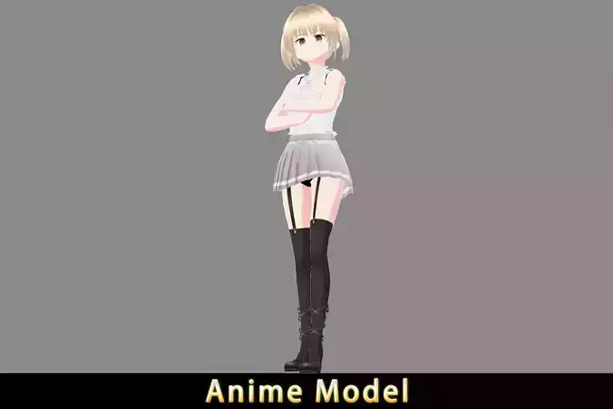 Anime Character - Casual Female-Sleeveless