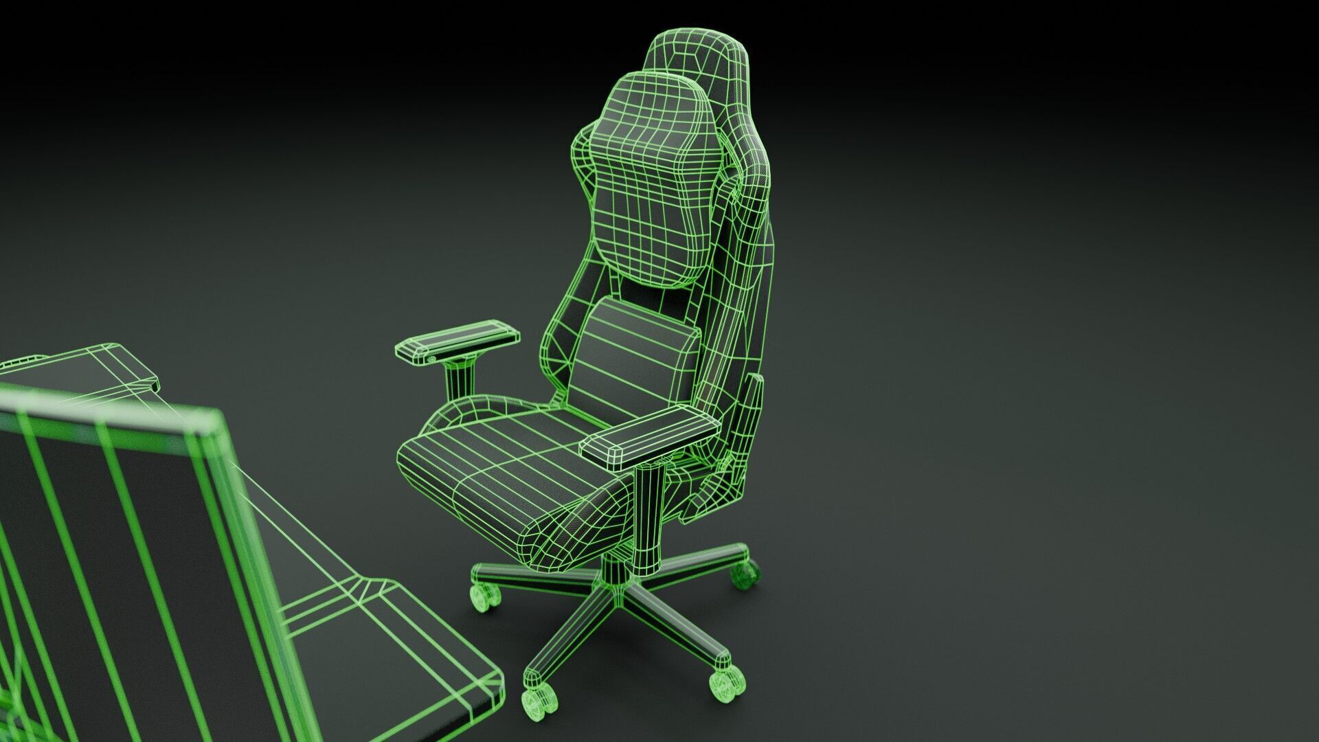 Workstation for PC Low-poly 3D model_28
