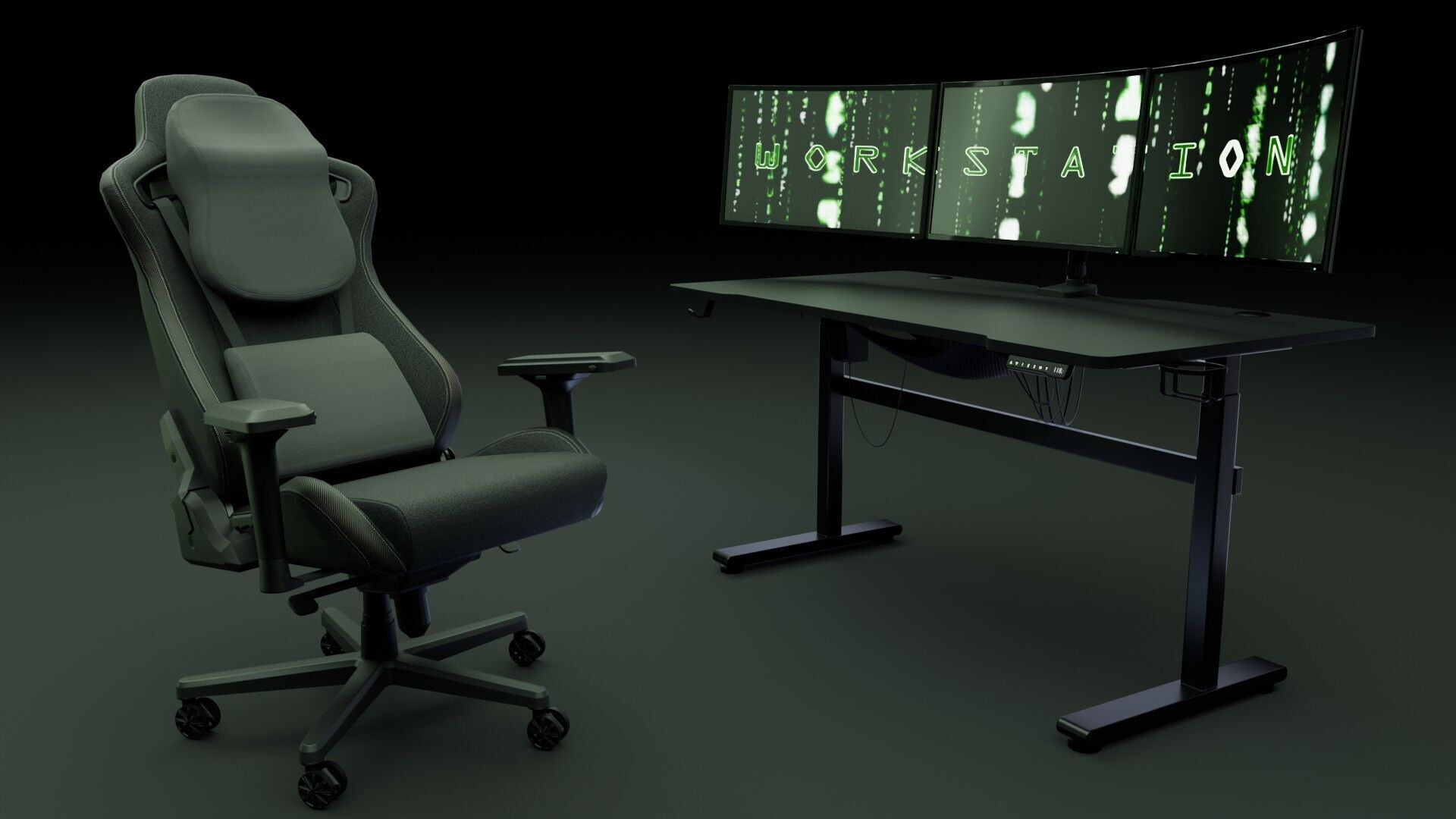 Workstation for PC Low-poly 3D model_57