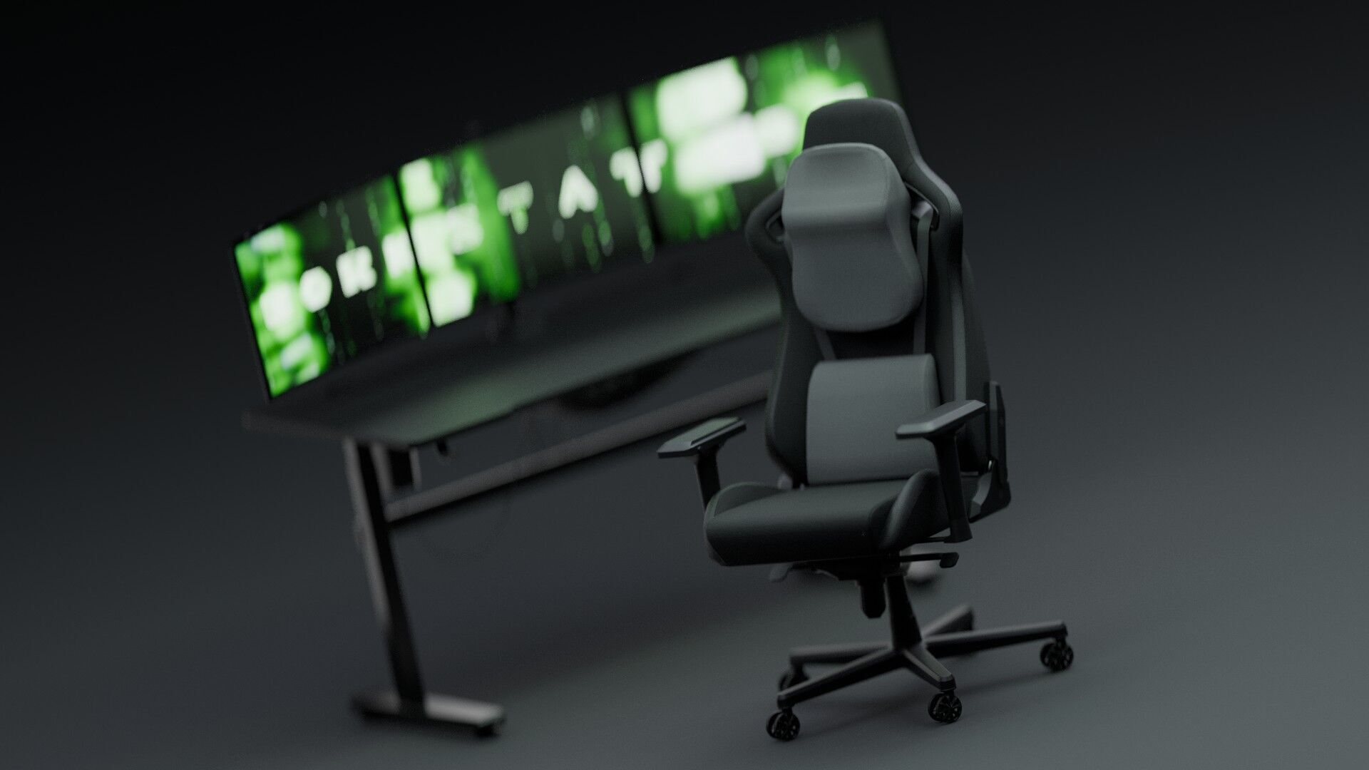 Workstation for PC Low-poly 3D model_3