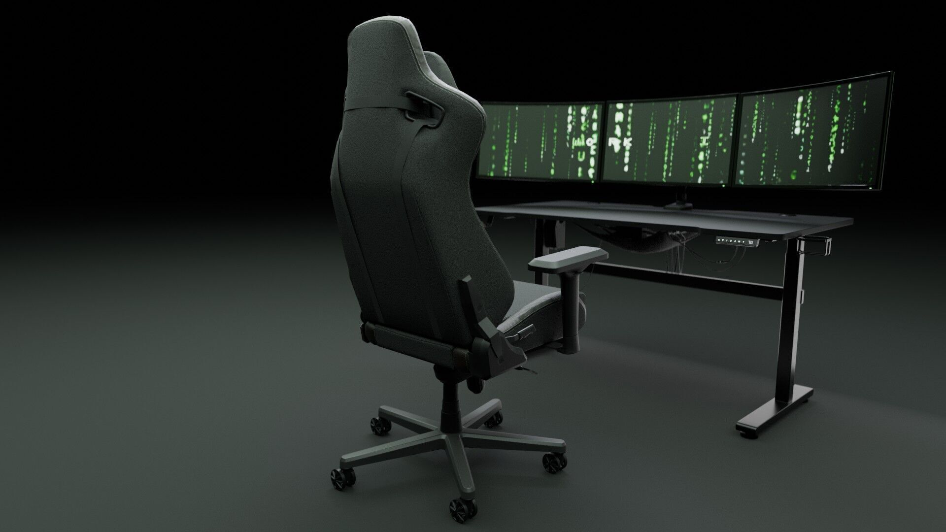 Workstation for PC Low-poly 3D model_29