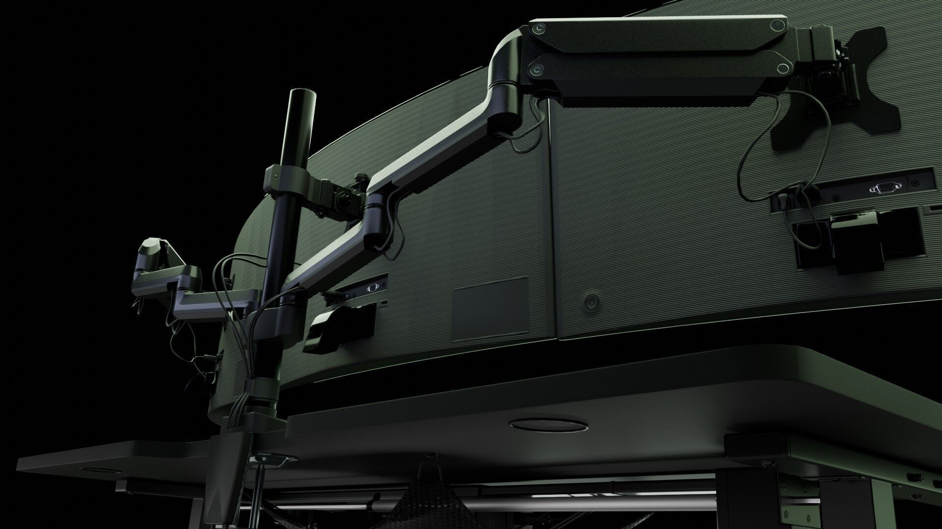 Workstation for PC Low-poly 3D model_12