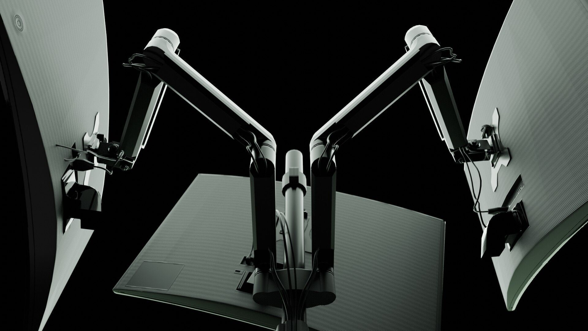 Workstation for PC Low-poly 3D model_13