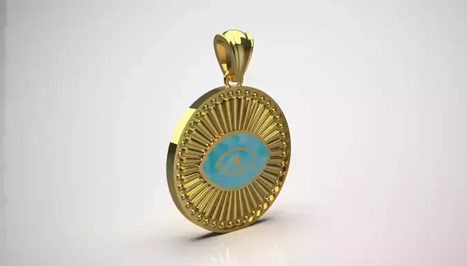 evil eye gold pendant gp0438