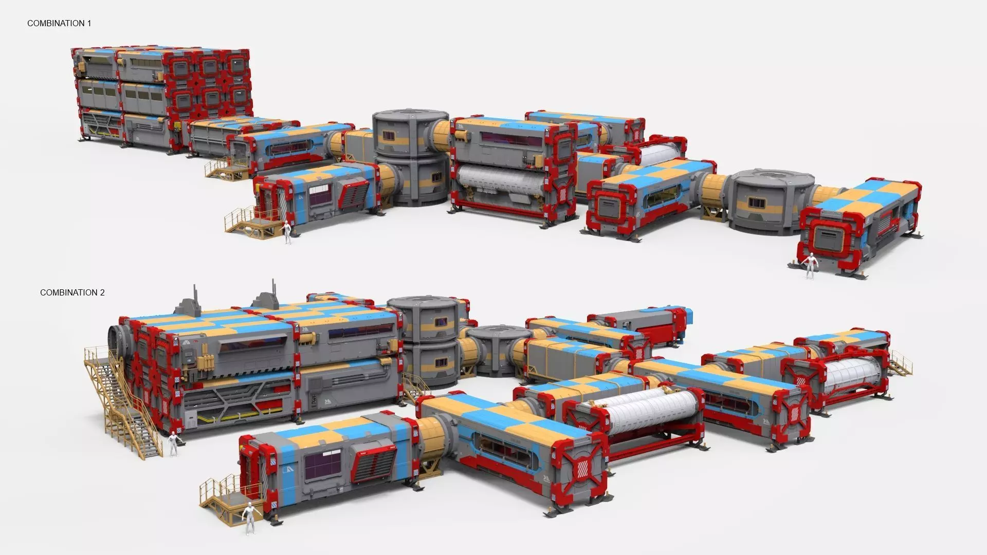 Sci-fi Residential module for habitation 3D model_0