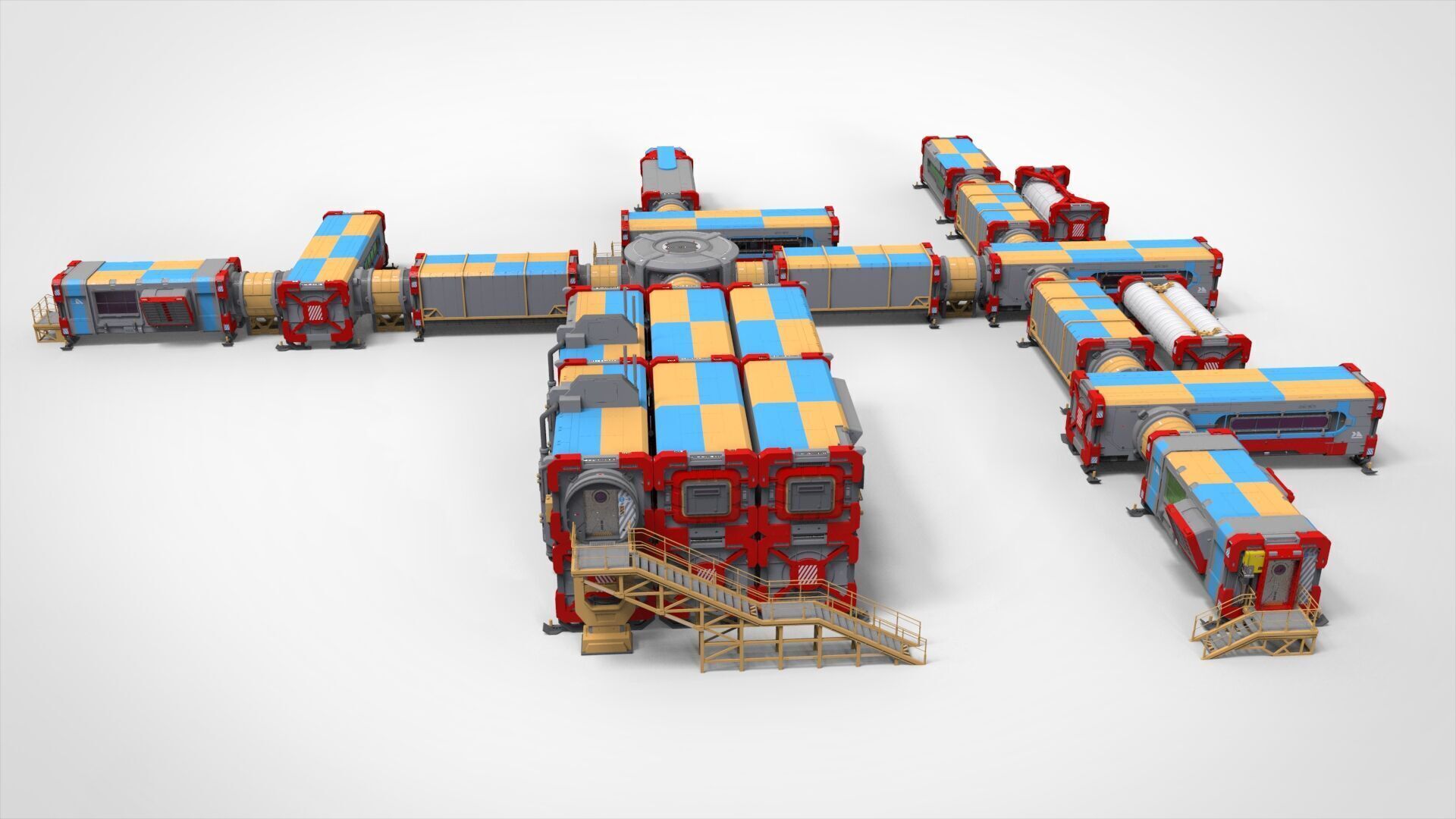 Sci-fi Residential module for habitation 3D model_27