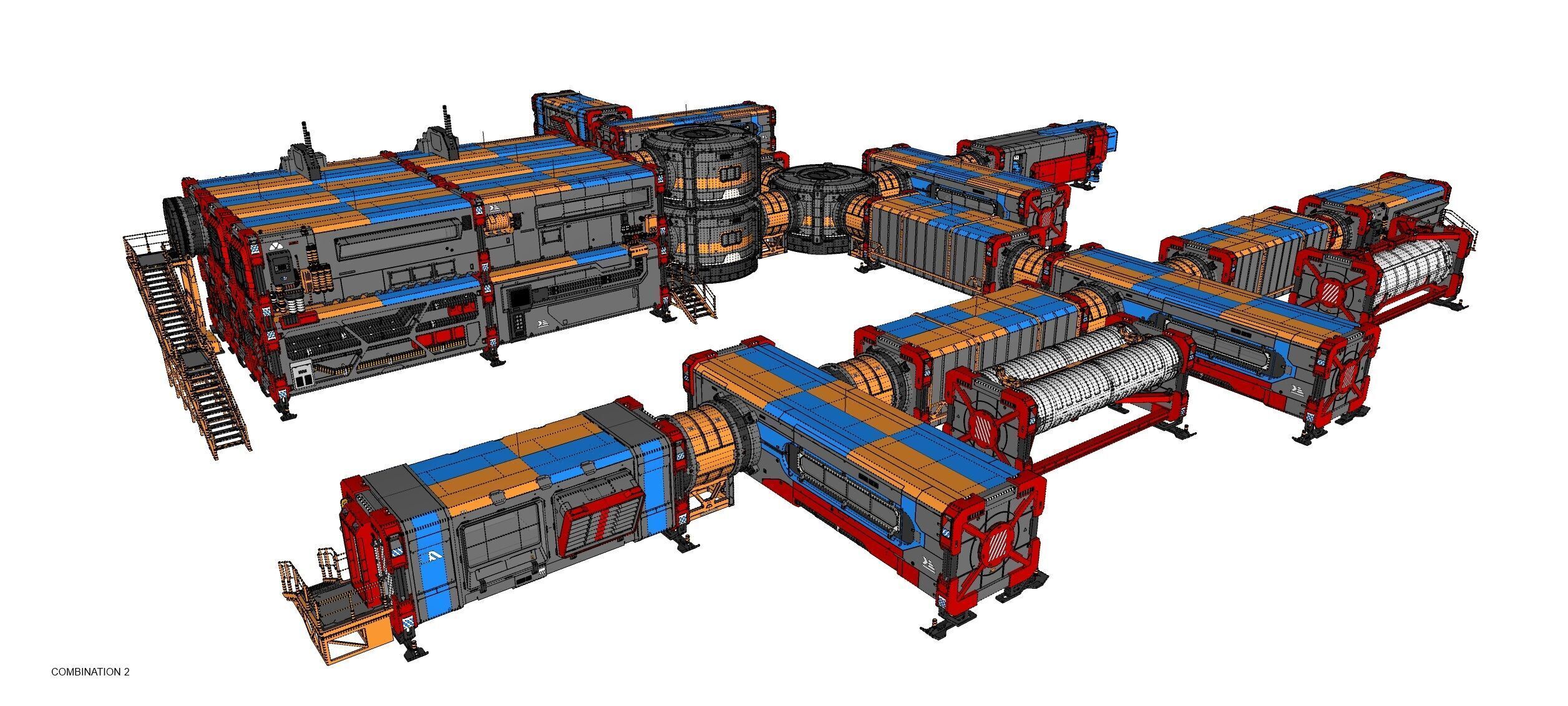 Sci-fi Residential module for habitation 3D model_53