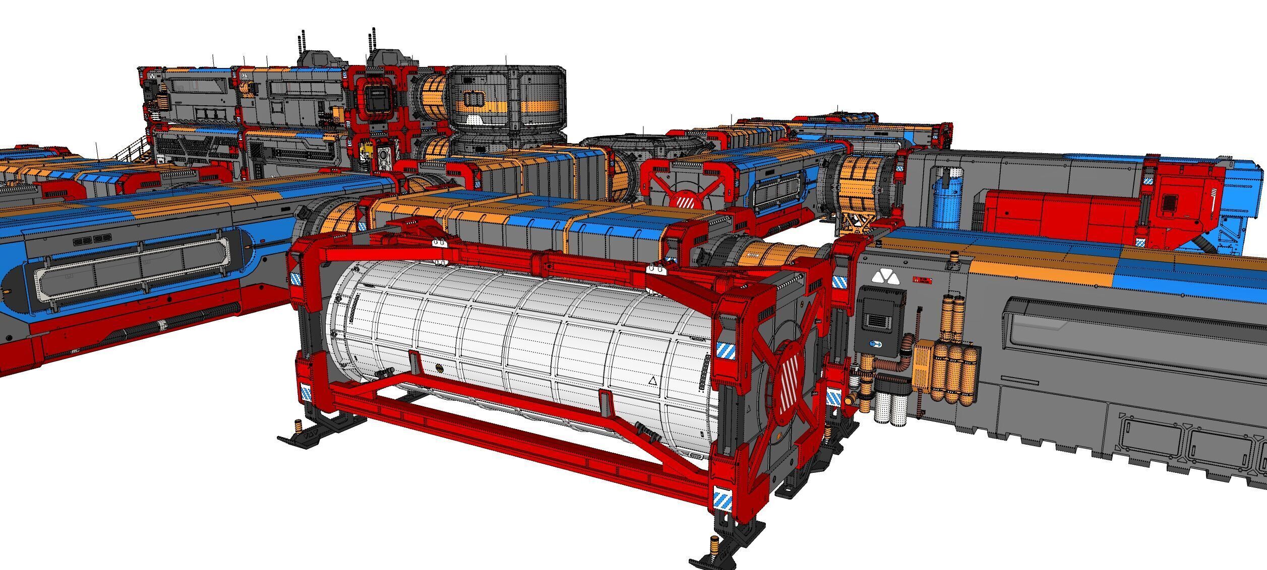 Sci-fi Residential module for habitation 3D model_61