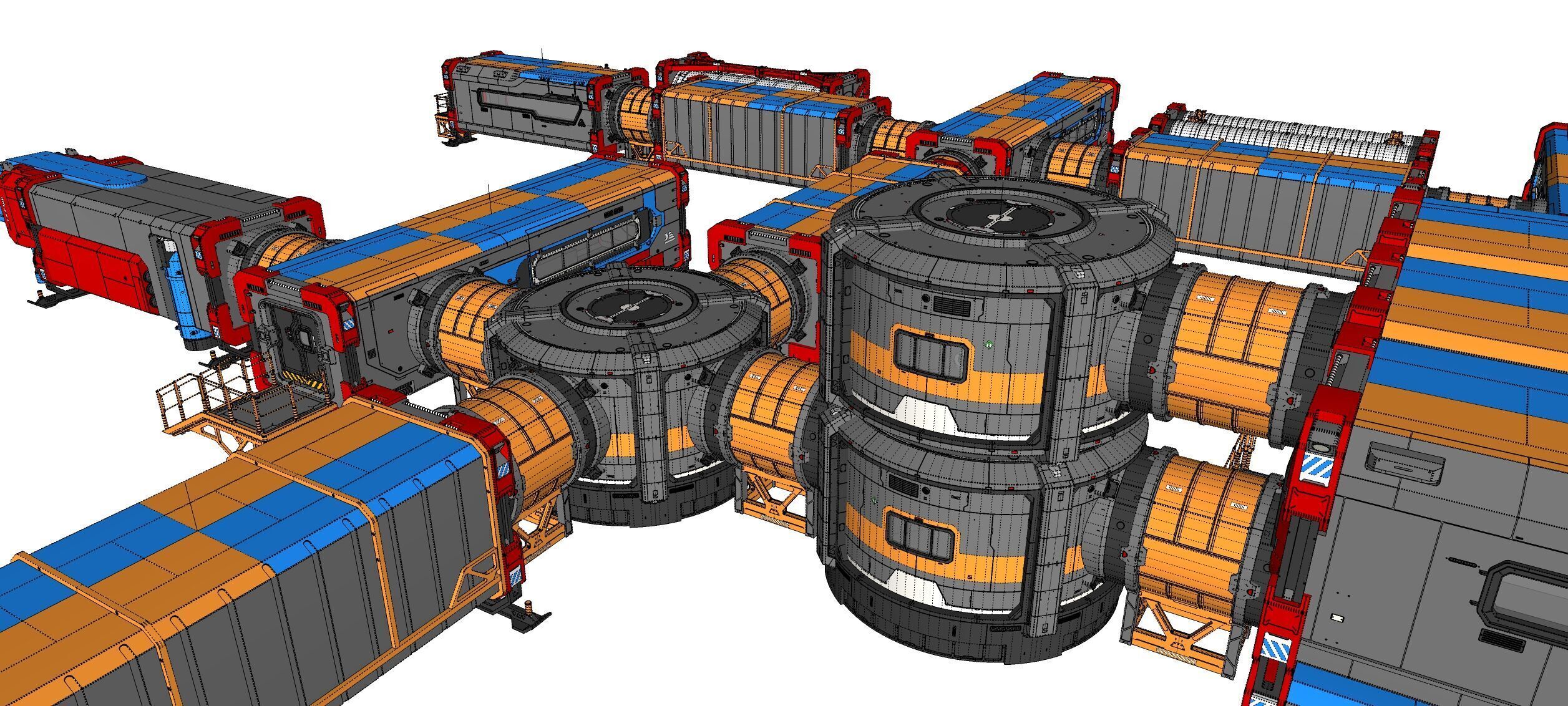 Sci-fi Residential module for habitation 3D model_65