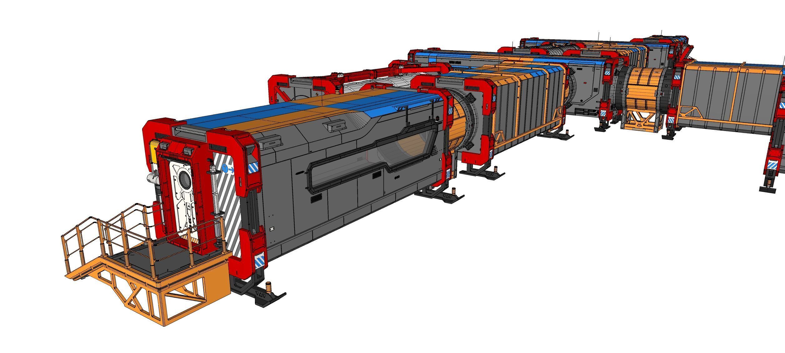 Sci-fi Residential module for habitation 3D model_62
