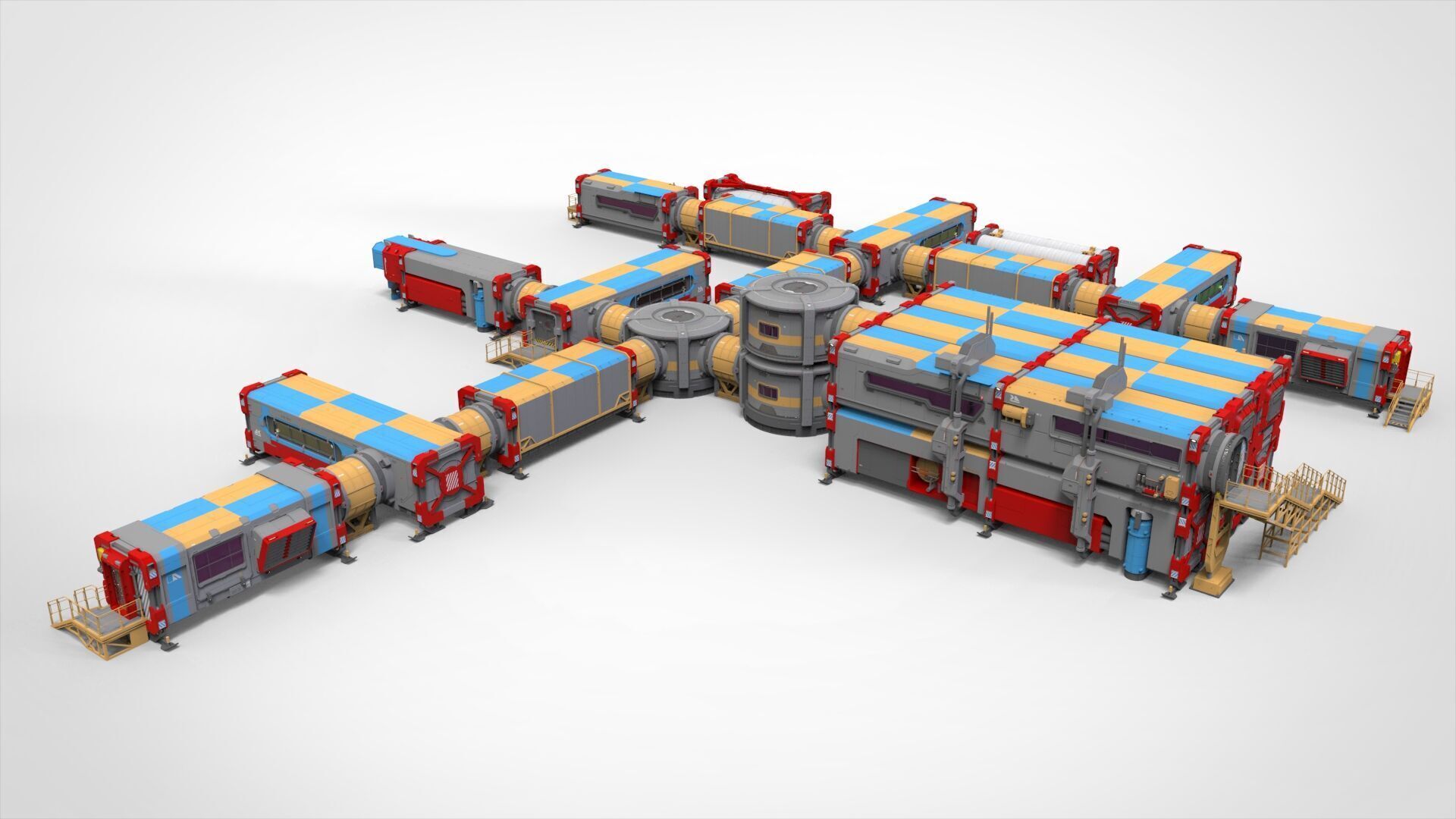 Sci-fi Residential module for habitation 3D model_26