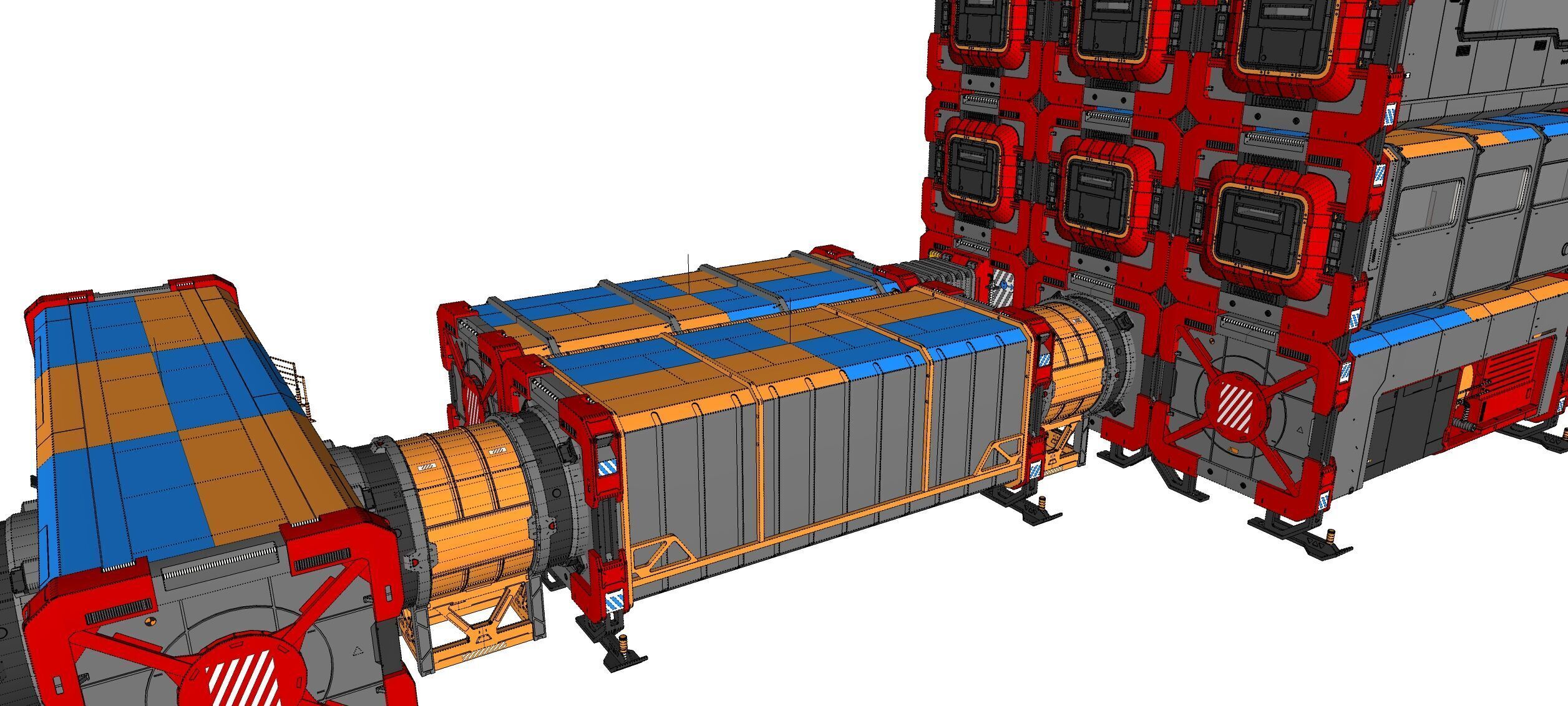 Sci-fi Residential module for habitation 3D model_50