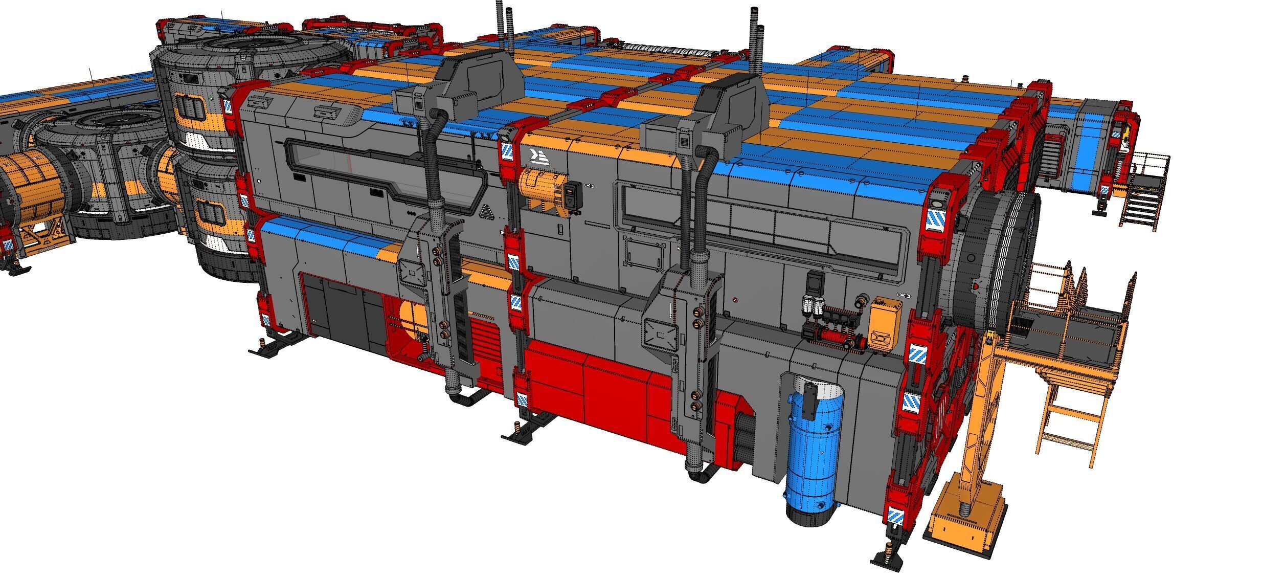 Sci-fi Residential module for habitation 3D model_66