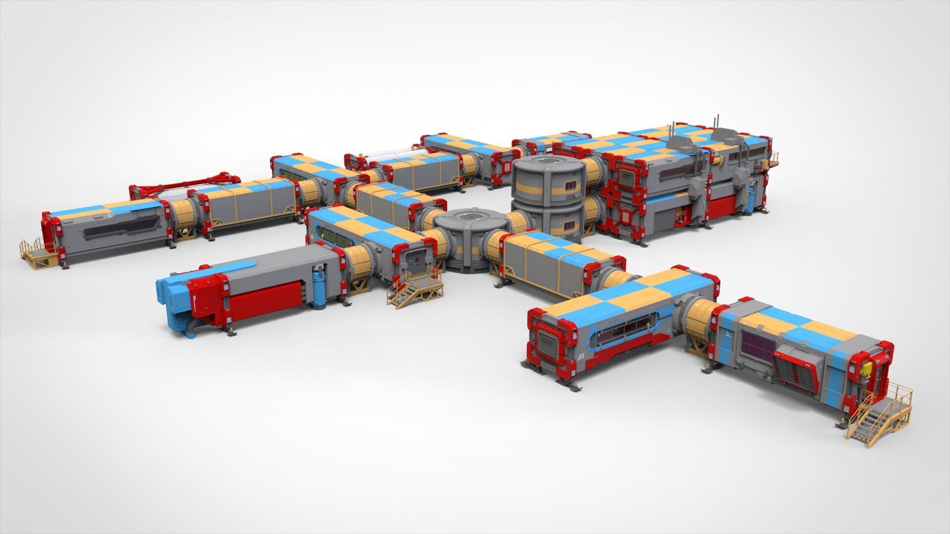 Sci-fi Residential module for habitation 3D model_25