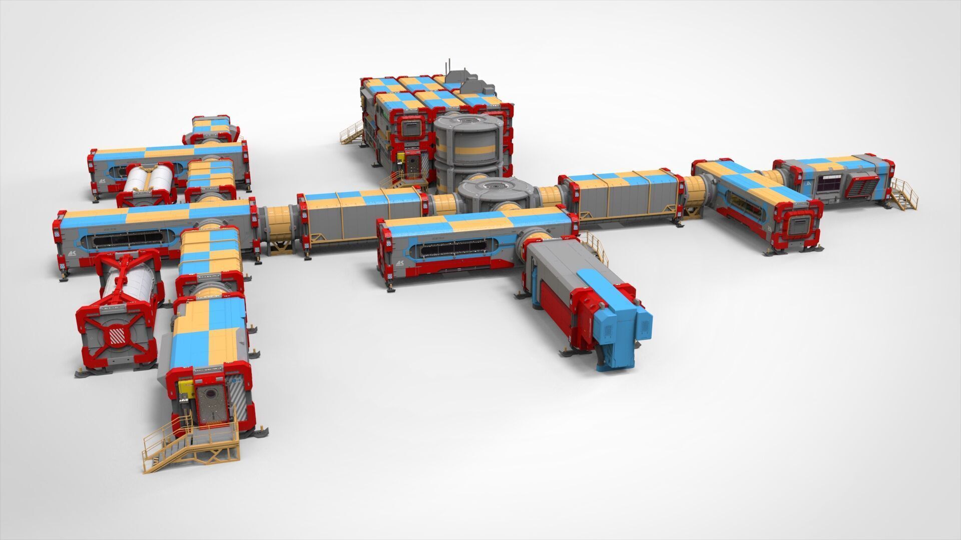 Sci-fi Residential module for habitation 3D model_24