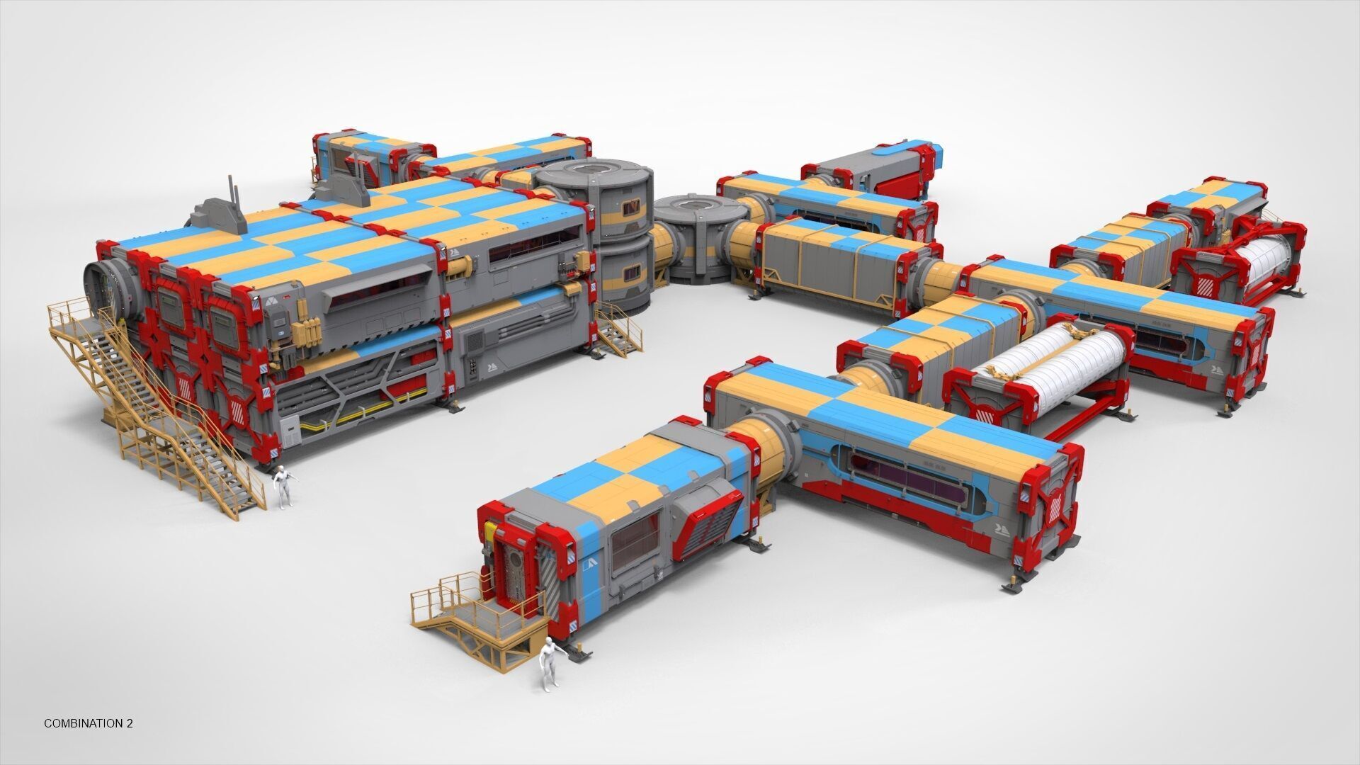 Sci-fi Residential module for habitation 3D model_22