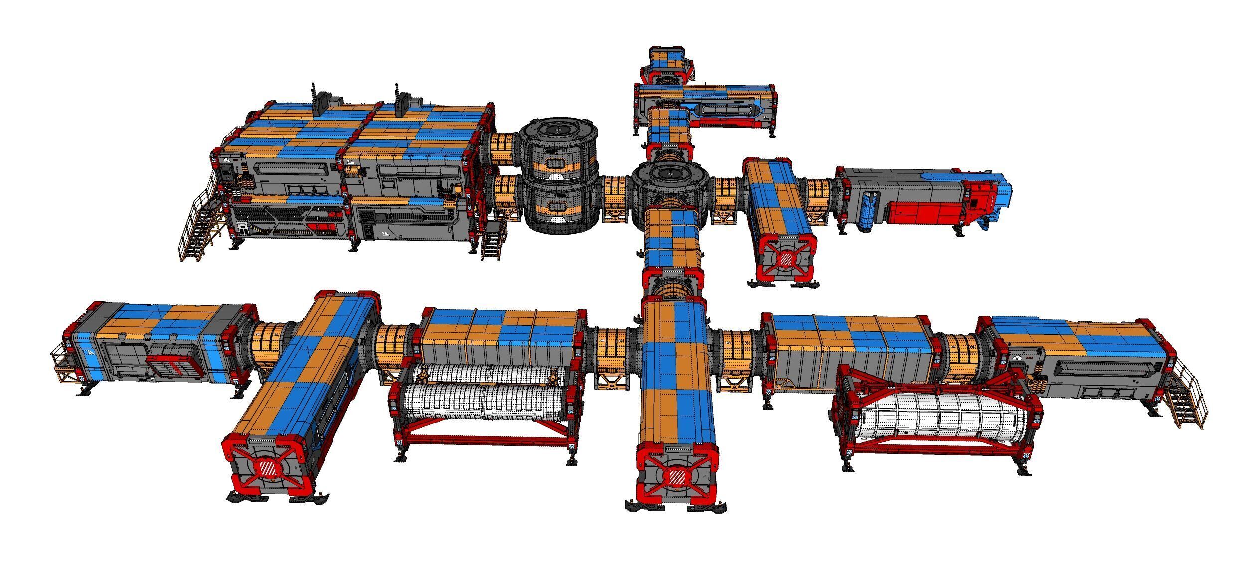 Sci-fi Residential module for habitation 3D model_54