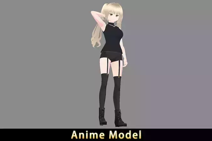 Anime Character - Casual Female-Sleeveless