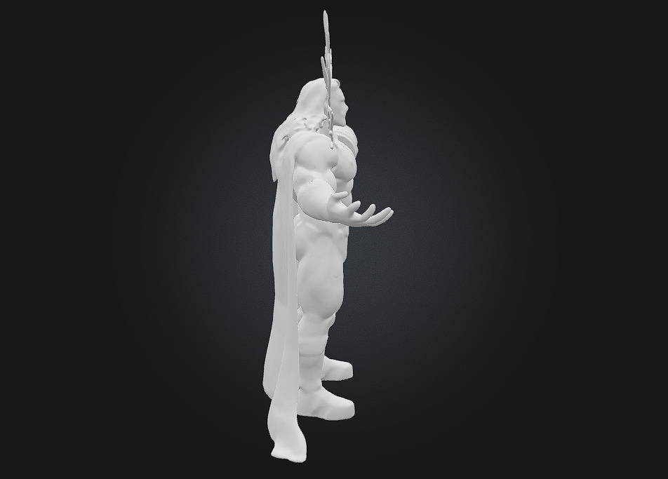 Thor 3D Printable Stylized Caricature 3D print model_8