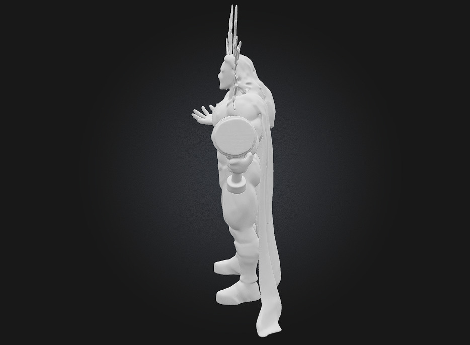 Thor 3D Printable Stylized Caricature 3D print model_7