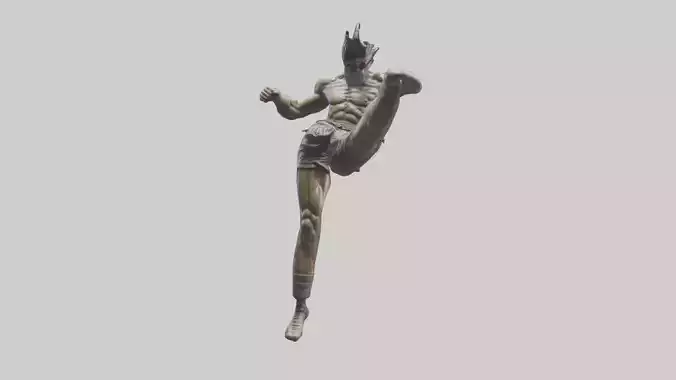 Fighter in MidKick statue model