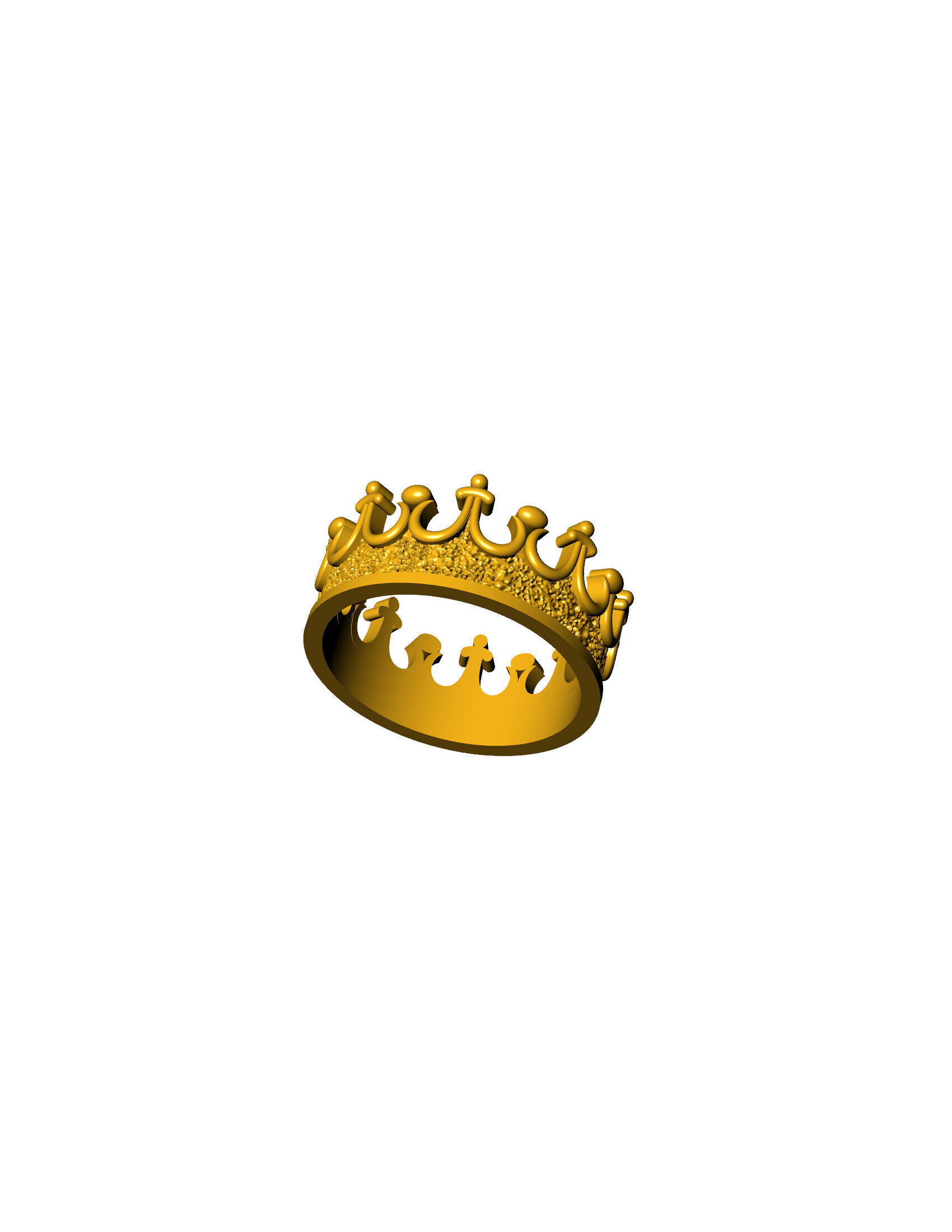CROWN RING 3D print model_6