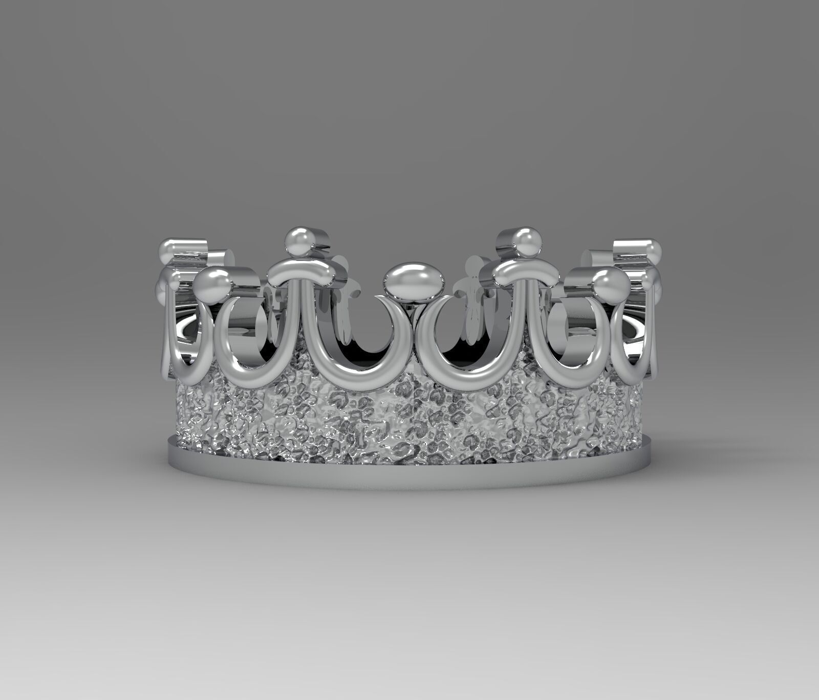 CROWN RING 3D print model_4