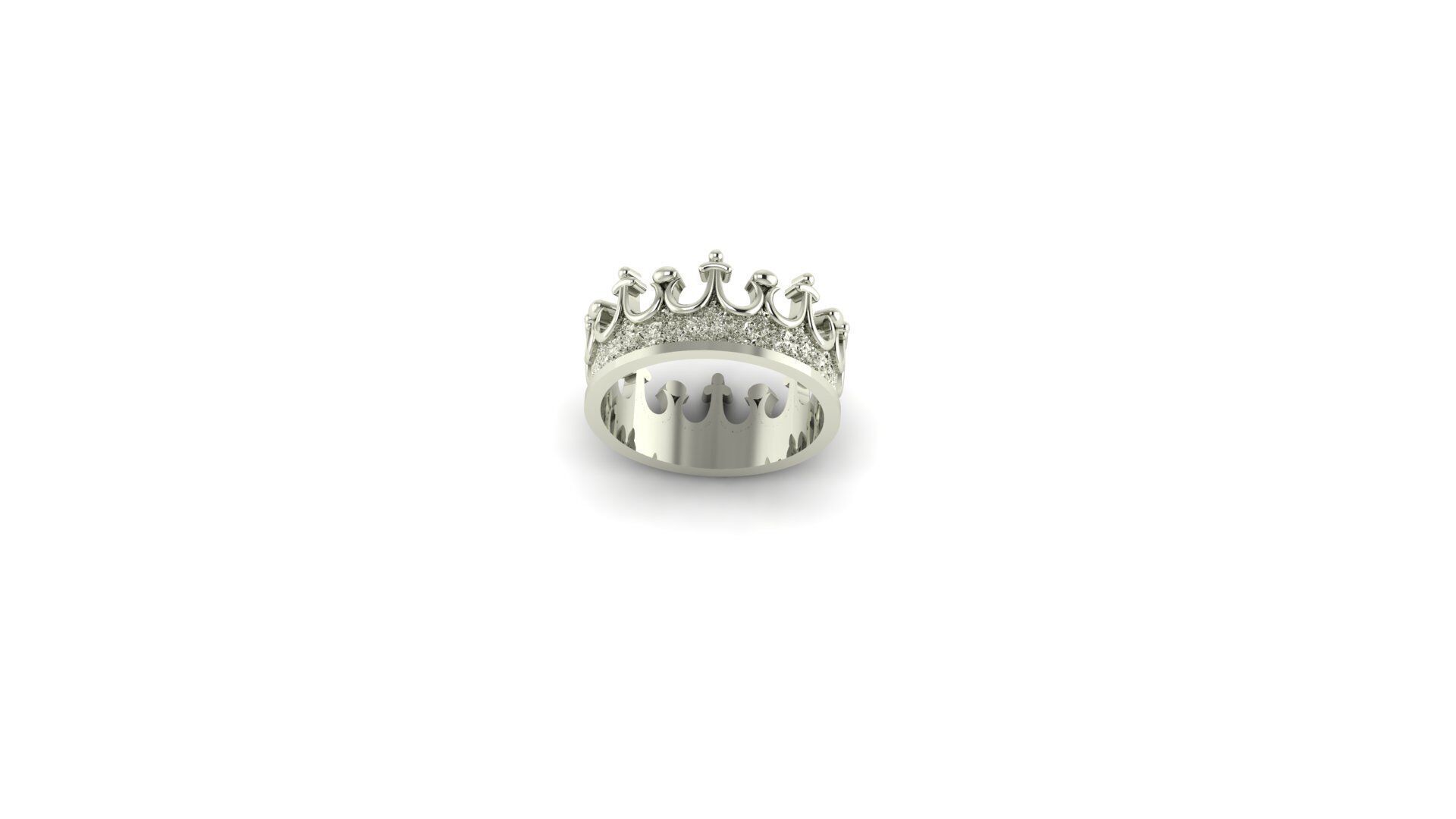 CROWN RING 3D print model_1