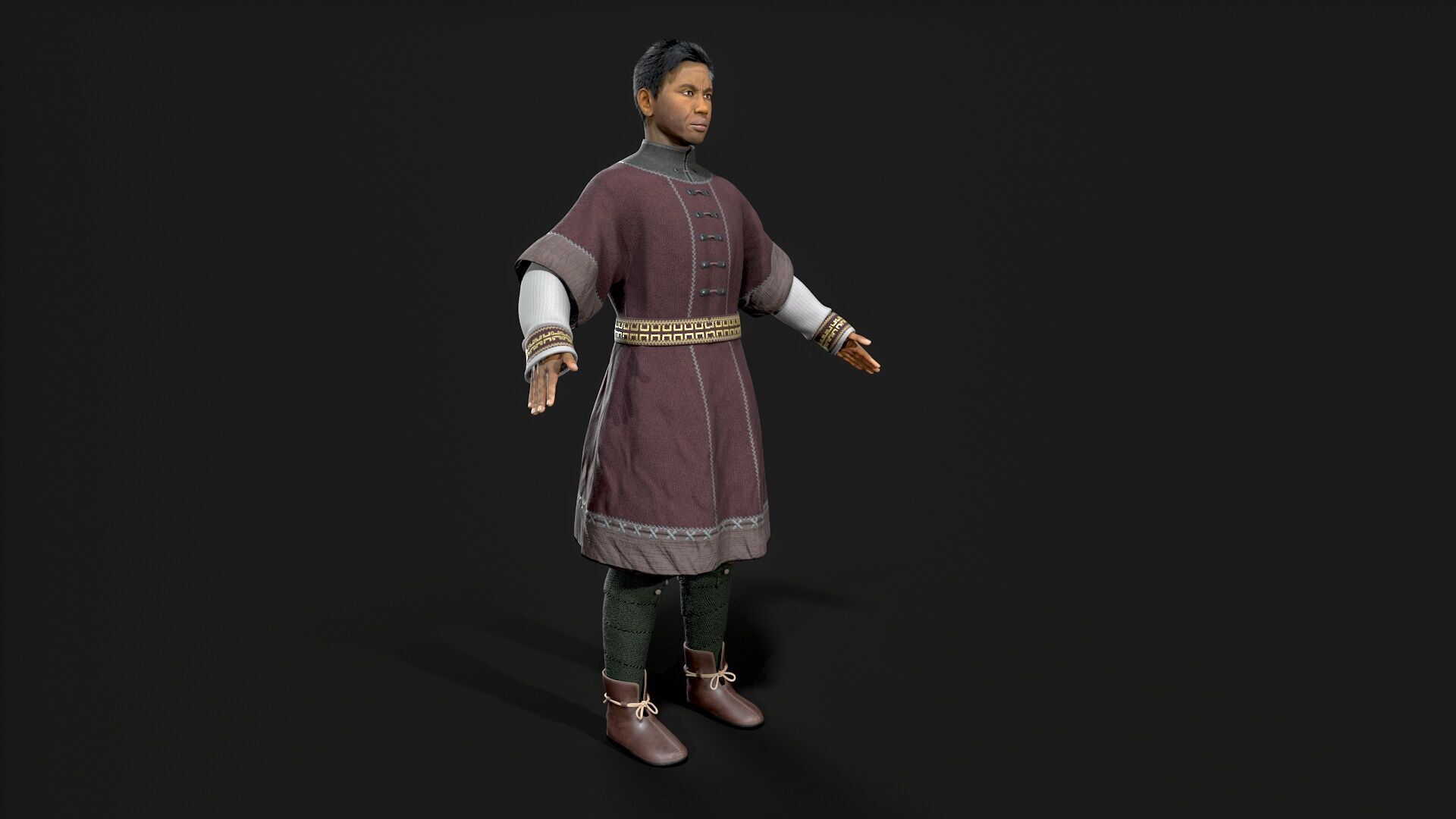 People of African descent Low-poly 3D model_2