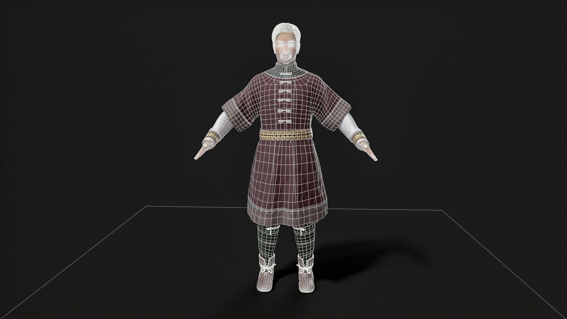 People of African descent Low-poly 3D model_11