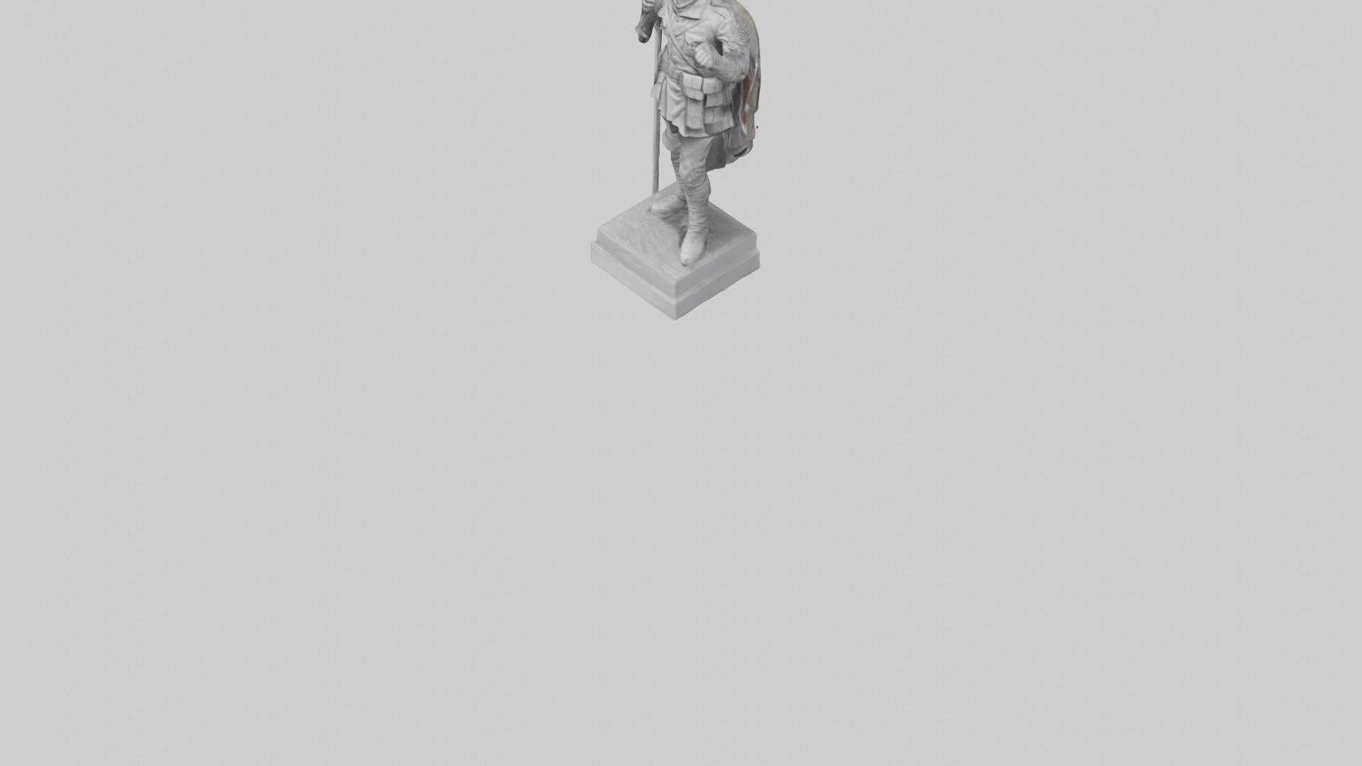 Final Glory Soldier Statue model Low-poly 3D model_6