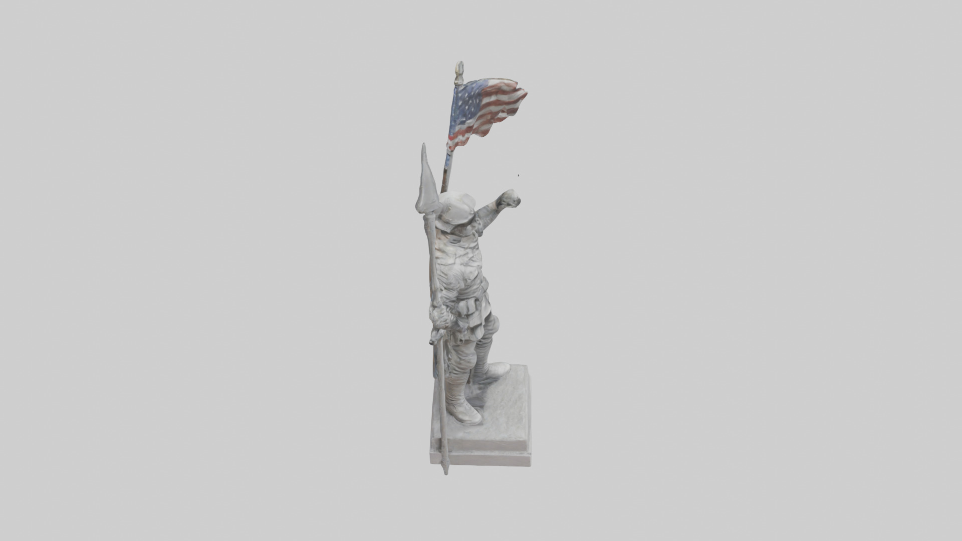 Final Glory Soldier Statue model Low-poly 3D model_28