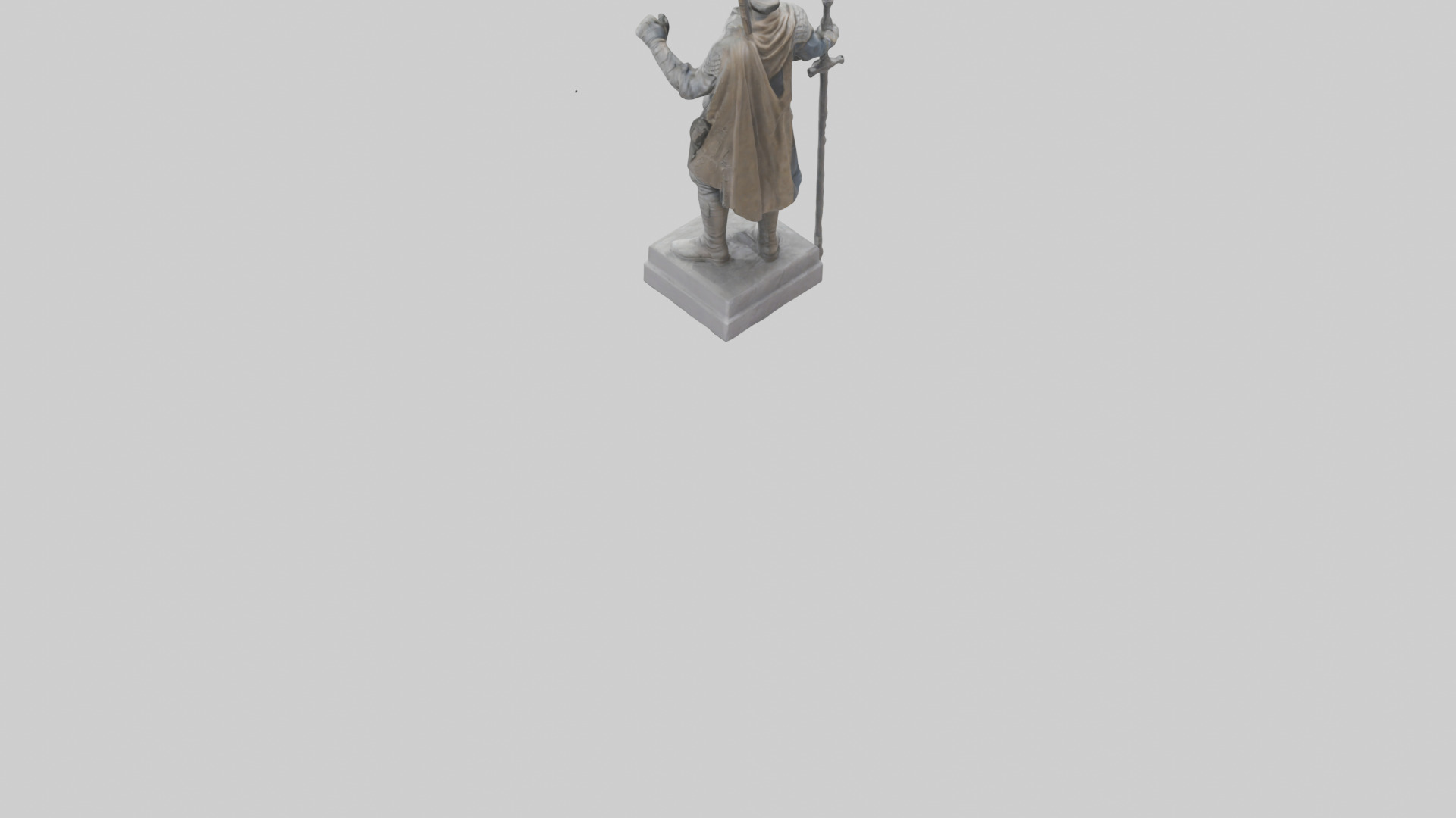 Final Glory Soldier Statue model Low-poly 3D model_4