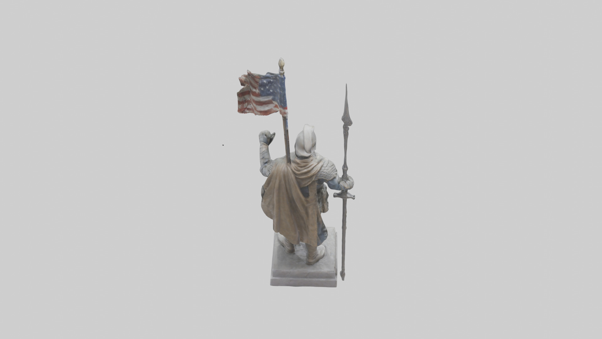 Final Glory Soldier Statue model Low-poly 3D model_25