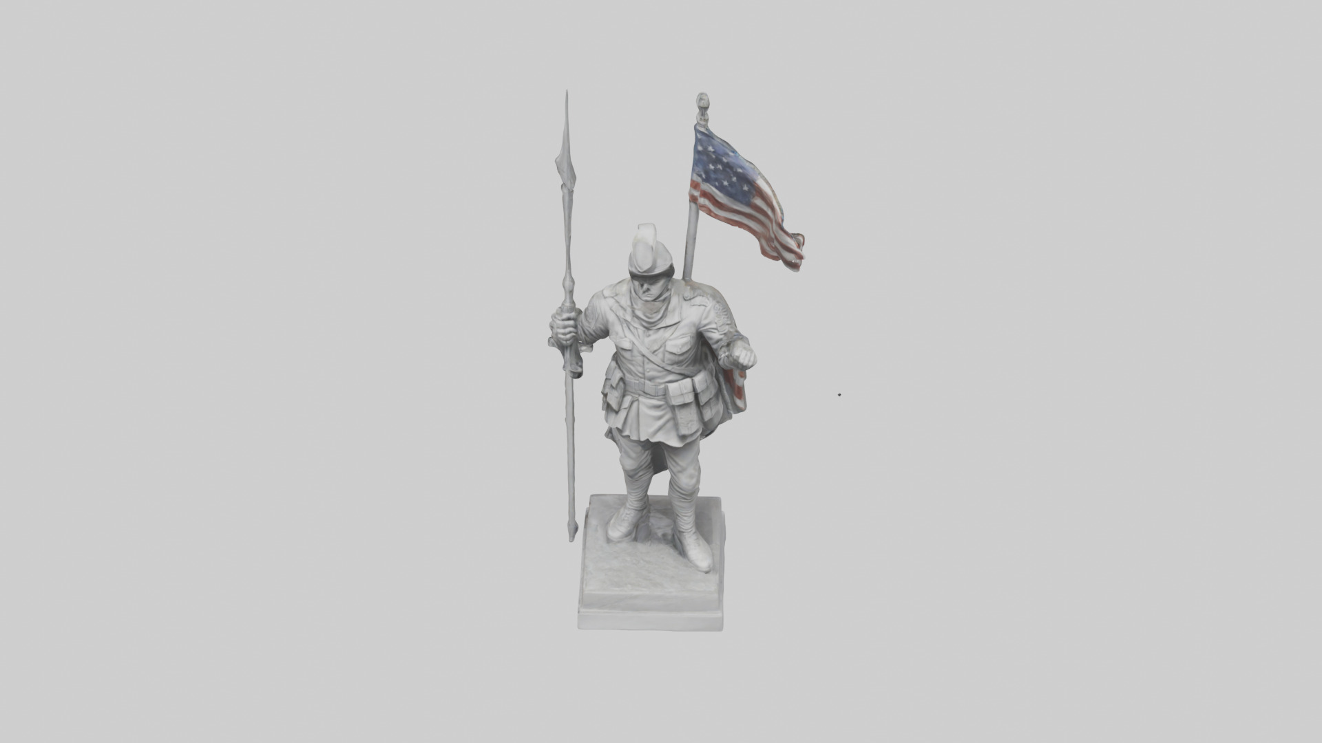 Final Glory Soldier Statue model Low-poly 3D model_26