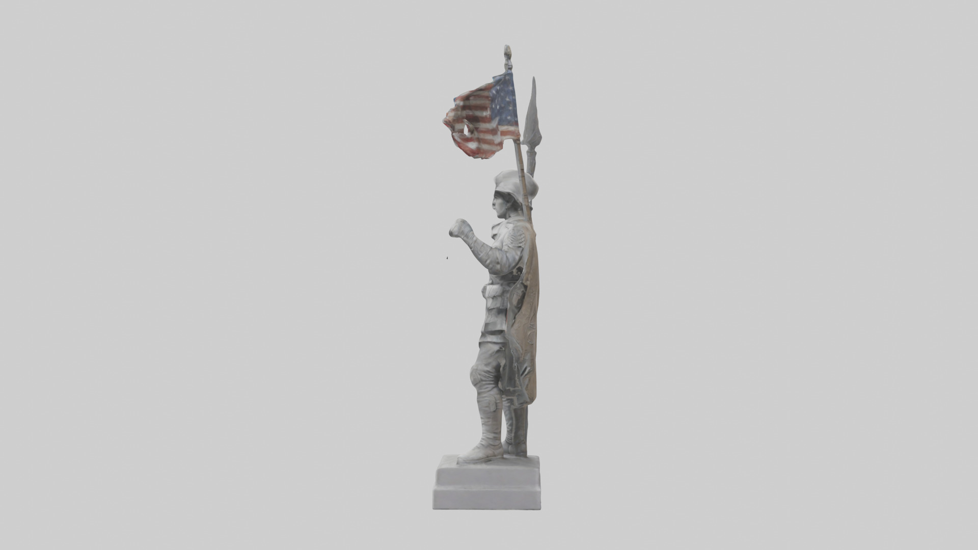 Final Glory Soldier Statue model Low-poly 3D model_22