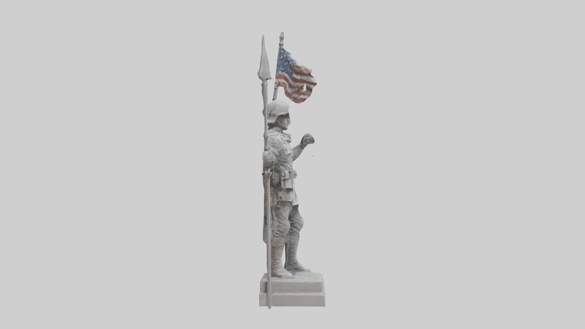 Final Glory Soldier Statue model Low-poly 3D model_23