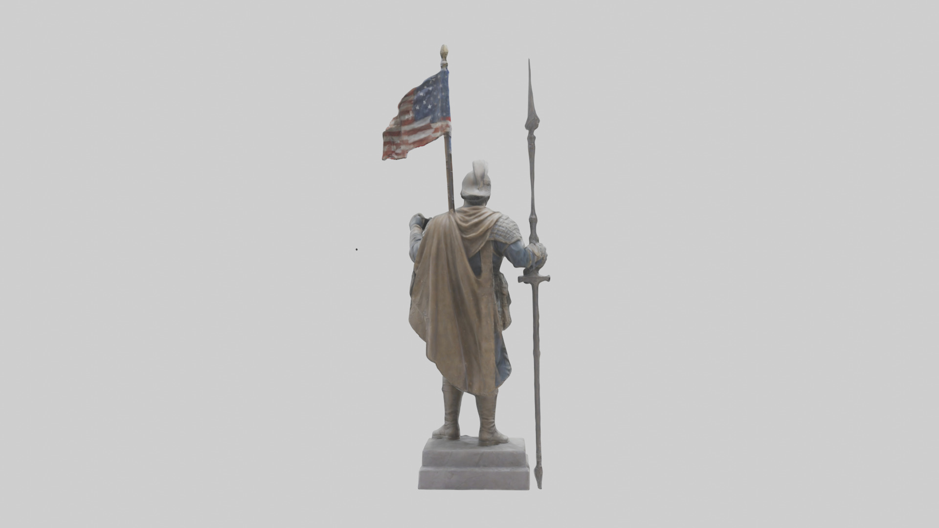 Final Glory Soldier Statue model Low-poly 3D model_1