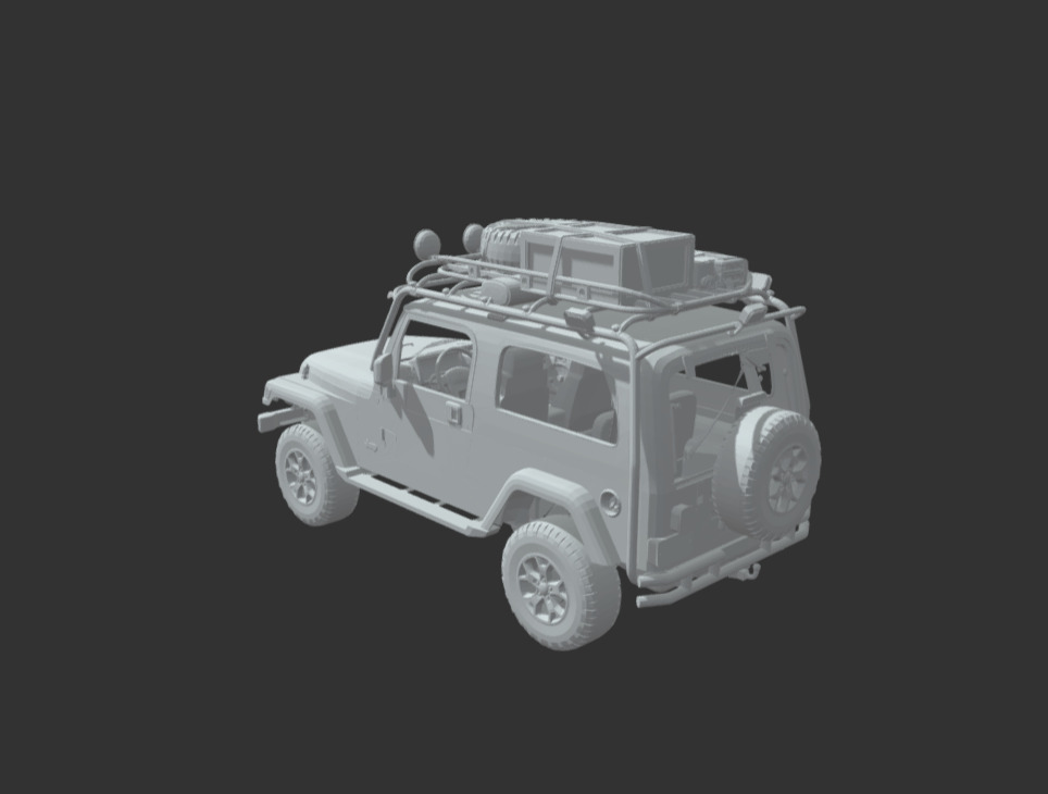 Jeep Wrangler Scale 1-35 And 1-16 Model Kit 3D print model_2