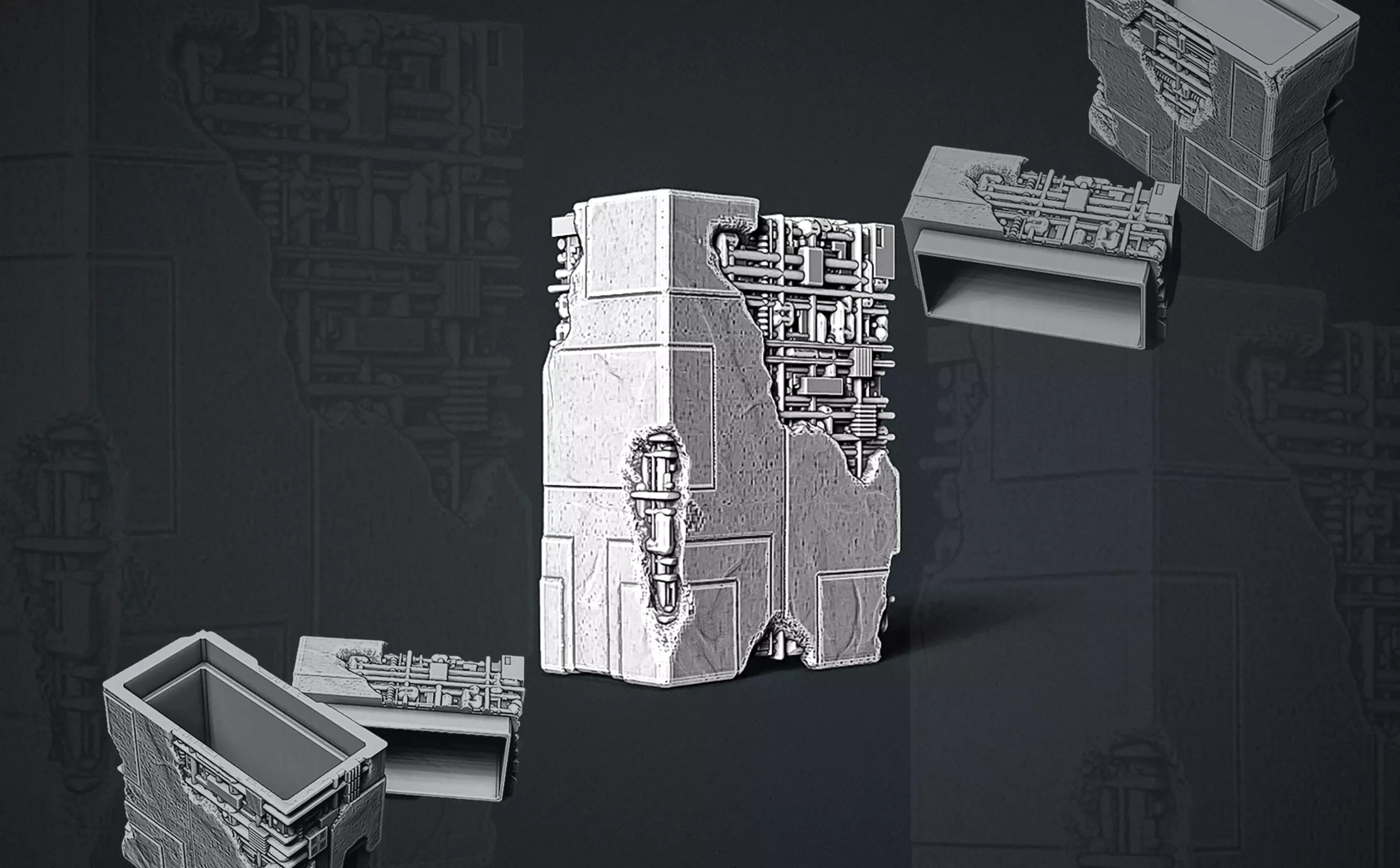 Sci-Fi Tech Container RoZ 3D print model_0