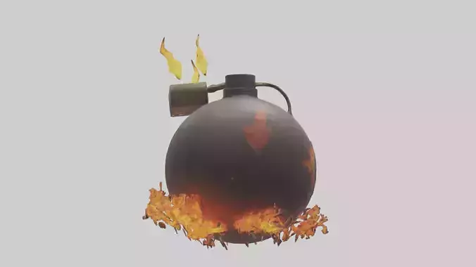 Fire Bomb model Low-poly 3D model