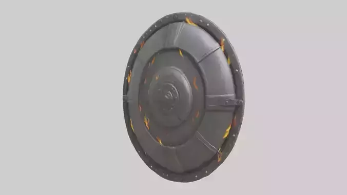Fire Shield model Low-poly 3D model