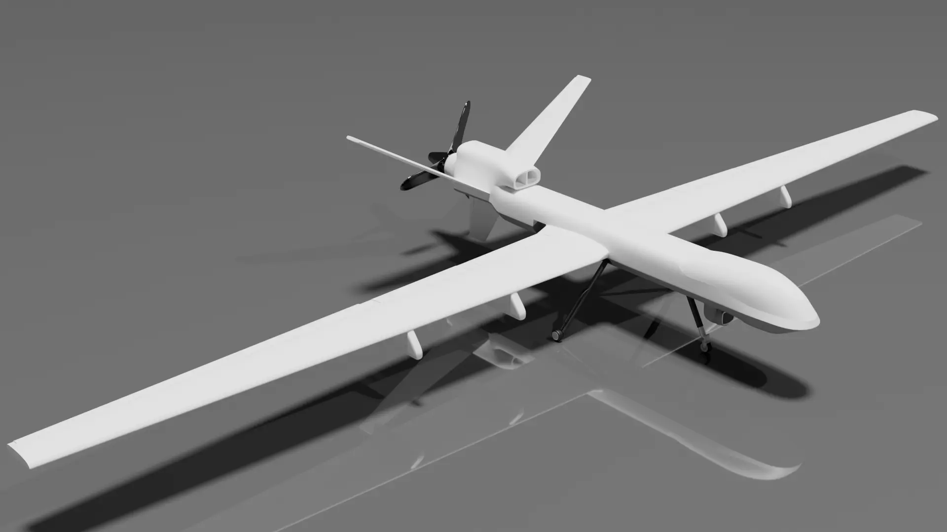 3D Modeling Drone MQ 9 Reaper Low-poly 3D model