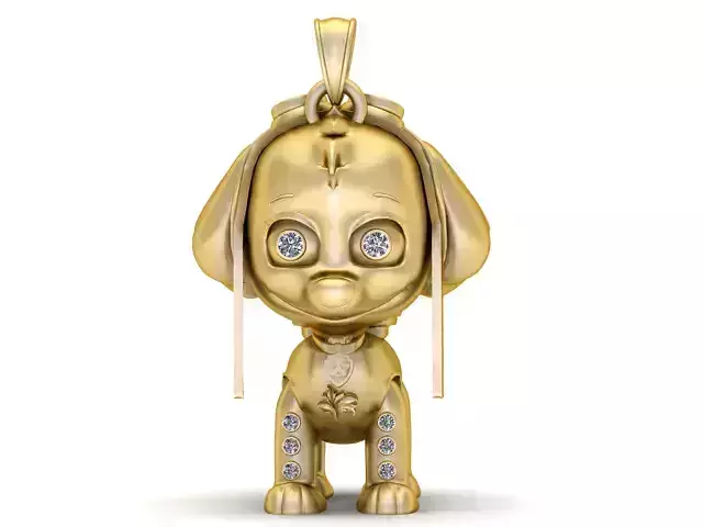 large dog pendant 3d printable model