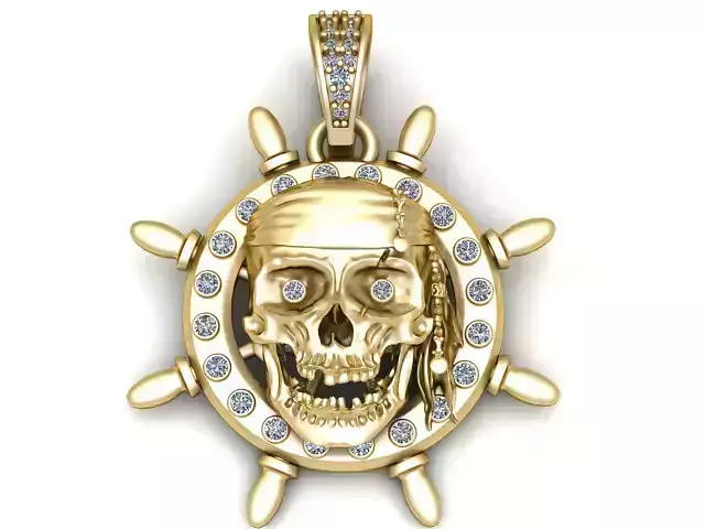 retro viking  pendant 3d printable model