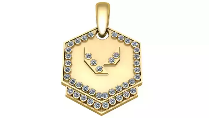 BELL DIAMOND PENDANT 3D PRINTABLE MODEL 